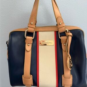 Spartina Navy and Tan Handbag
